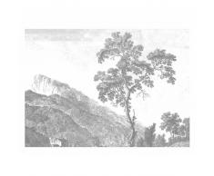 KEK Amsterdam Engraved Landscape I Fototapete - grau - 389,6 x 280 cm (= 8 Bahnen)