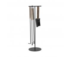 blomus ASHI Kamingarnitur - 5-teiliges Set - Brown - Ø 22 cm - Höhe 75,5 cm