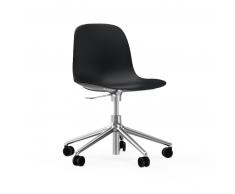 Normann Copenhagen Form Swivel Bürostuhl mit Rollen - Black - Höhe 86 cm x Ø 72,5 cm - Sitzhöhe 37-50 cm