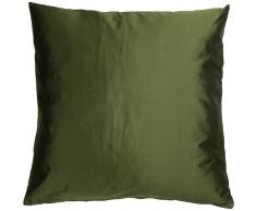Linum SILK Kissenhülle - moss green A18 - 40x40 cm