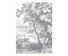KEK Amsterdam Engraved Landscapes Fototapete - grau - 194,8 x 280 cm (= 4 Bahnen)