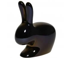 qeeboo Rabbit Chair Baby Metall Finish Stuhl - black pearl - 45,3 x 26,2 x 52,7 cm
