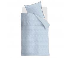 Rivièra Maison Bande Stripe Bettwäsche-Set - blau - 155x220 / 80x80 cm
