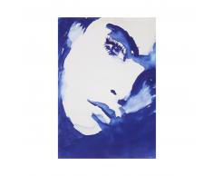 HK living Tiny Art Stories Sophie M Leinwanddruck - cobalt/white - 42x59 cm