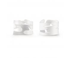 Alessi Barkring Serviettenring - 2er-Set - weiß - 2er-Set: Ø 4,5 cm - Höhe: 3 cm