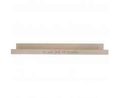 Eulenschnitt Holzregal mit Spruch - Wild und frech - ca. 57x10,8x6 cm