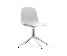 Normann Copenhagen Form Chair Swivel Bürostuhl - White - Höhe 80 cm x Ø 70,5 cm - Sitzhöhe 44 cm