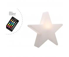 8 seasons Shining Star LED Leuchte RGB Indoor & Outdoor - weiß - Höhe 37 cm - Breite 40 cm - Tiefe 10 cm