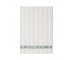 Lexington Cotton Terry Logo Geschirrtuch - light beige/white/green - 50x70 cm