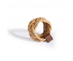 Lexington Recycled Paper Straw Serviettenring - natural - H: 3,5 cm, D: 4 cm