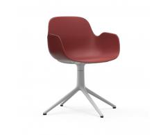 Normann Copenhagen Form Armchair White Swivel Bürostuhl - Red - Höhe 80 cm x Ø 70,5 cm - Sitzhöhe 44 cm