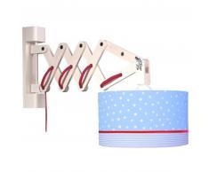 waldi Leuchten Sterne Wandleuchte Schere - A++ - blau - L: 23,5 - 51 cm, , H: 21 cm, Ø: 25 cm