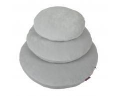 Farbenfreunde Kissenhülle rund aus Nicky-Stoff - silvermoon - Ø 50 cm