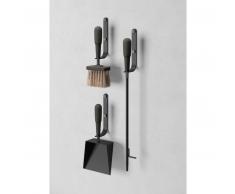 eldvarm EMMA Wand-Kaminbesteck 6-teilig - noir - 22x8,5x3 / 62x6x4 / 29x11x5 / 33x16x6,5 cm