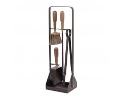 eldvarm Emma Kaminbesteck-Garnitur - classique walnut - 23 x 18 cm - Höhe 74 cm