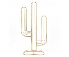 Present Time Cactus Kapselhalter für 48 Nespresso Kafeekapseln - goldfarben - Höhe 40 cm - Breite 20,5 cm