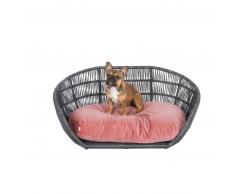 LABONI PRADO DESIGN LOUNGE-BETT FÜR HUNDE - Grey / Rose - 110 x 74 x 48 cm