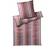 elegante Vivid Bettwäsche-Set aus Mako-Satin - weinrot - 135x200 / 40x80 cm