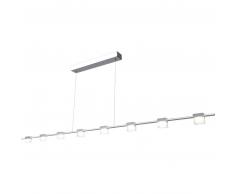 Sompex Mary LED Pendelleuchte 8-flammig eckig - Metall verchromt - Höhe 150 cm - Länge 147 cm