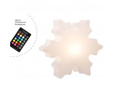 8 seasons Shining Crystal LED Leuchte RGB Indoor & Outdoor - weiß - Höhe 39 cm - Breite 40 cm - Tiefe 10 cm