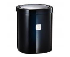 JOOP! CRYSTAL LINE Badeimer mit Schwingdeckel - dunkelblau - L 19 x B 19 x H 23 cm