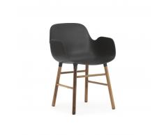 Normann Copenhagen Form Walnut Lehnstuhl mit Armlehnen - black - H 80 x B 56 x T 52 cm