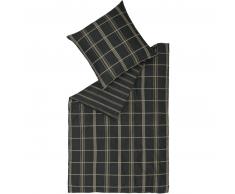 Musterring Square Bettwäsche-Set aus Satin - schwarz - 135x200 / 80x80 cm