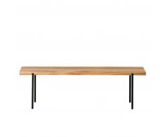 weld & co Eiche 01 Sitzbank - Eiche natur, Metall schwarz - L - B 150 cm - T 40 cm - H 45 cm
