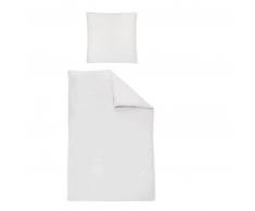 Irisette PARIS SATIN Bettwäsche-Set - silber - 155x220 / 80x80 cm