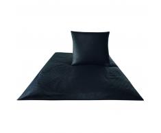 JOOP! Cornflower Satin-Bettwäsche - Schwarz - 135x200 / 40x80 cm