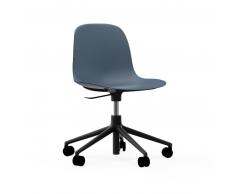 Normann Copenhagen Form Black Swivel Bürostuhl mit Rollen - Blue - Höhe 86 cm x Ø 72,5 cm - Sitzhöhe 37-50 cm