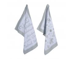 pad VEGGIE Geschirrtuch 2er-Set - grey - 50x70 cm