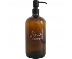 Eulenschnitt Haarshampoo Seifenspender ohne Inhalt - braun - 1 l - Ø 9 cm - Höhe 25,5 cm