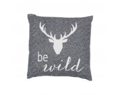 David Fussenegger NOVA be wild Kissenhülle - anthrazit - 50x50 cm