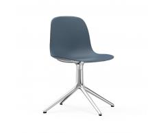 Normann Copenhagen Form Chair Swivel Bürostuhl - Blue - Höhe 80 cm x Ø 70,5 cm - Sitzhöhe 44 cm