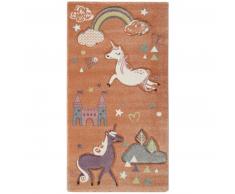 Esprit Sunny Unicorn Kinderteppich - pastellorange - 120x170 cm