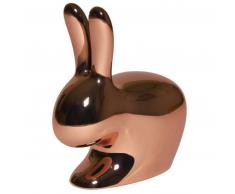qeeboo Rabbit Chair Baby Metall Finish Stuhl - copper - 45,3 x 26,2 x 52,7 cm