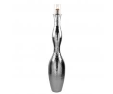 Fink CARUS Bodenleuchter-Vase & Bodenleuchte - silberfarben - Ø 30 cm - Höhe 135 cm