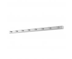 ZACK ACCOLO Garderobenleiste mit 8 Haken - Edelstahl matt - Länge 80 cm