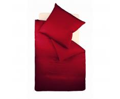 fleuresse Colours Bettwäsche-Garnitur - bordeaux - 200x220 / 2x80x80 cm