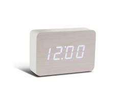 Gingko Brick Click Clock White Wecker - white - 15x4,5x10 cm