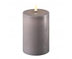 Deluxe Homeart Real Flame Indoor LED-Kerze - dunkelgrau - Ø 10 cm - Höhe 15 cm
