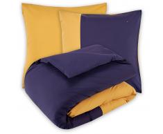 Tommy Hilfiger COLOR BLOCK Bettwäsche-Set aus Perkal - gold - 135x200 / 80x80 cm