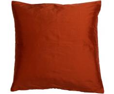 Linum SILK Kissenhülle - rusty orange B13 - 40x40 cm