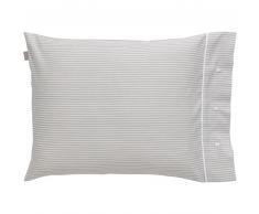GANT Yarn Dyed Stripe Kopfkissenbezug aus Baumwollsatin - grey - 80x80 cm