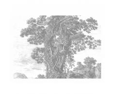 KEK Amsterdam Engraved Landscape II Fototapete - grau - 389,6 x 280 cm (= 8 Bahnen)