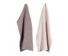 pad Monte Geschirrtuch 2er-Set - pink - 2 Tücher à 30x45 cm