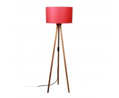 Waldi-Leuchten Stockholm Stehleuchte - A++ - rot-weiß - Ø 44 cm, H 149 cm