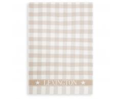 LEXINGTON Icons Checked Cotton Terry Geschirrtuch - beige-white - 50x70 cm