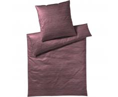 elegante Motion Bettwäsche-Set aus Mako-Jersey - bordeaux - 155x220 / 80x80 cm